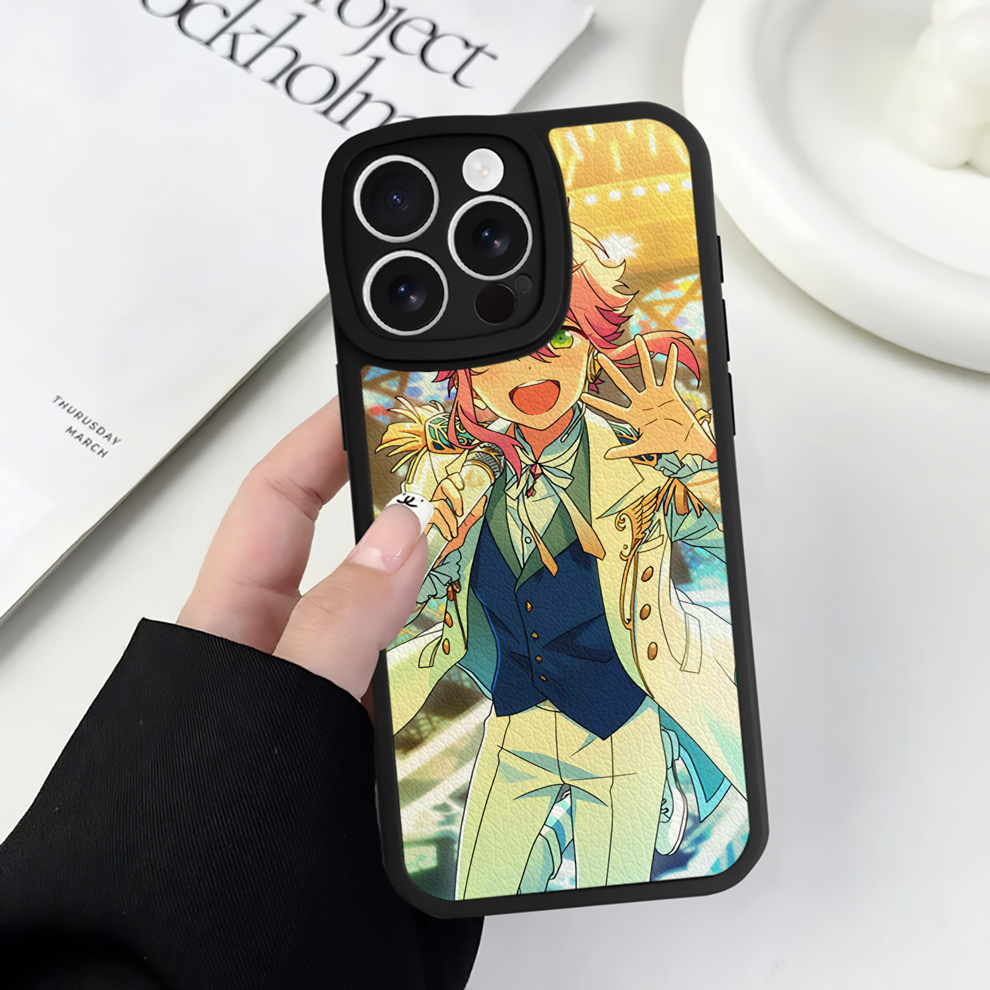 （画像用） あんさんぶるスターズ! Ensemble Stars 【iPhone 16シリーズ対応】シリコンスマホケース（レザー調） 材質：シリコン